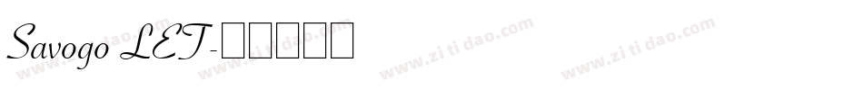 Savogo LET字体转换